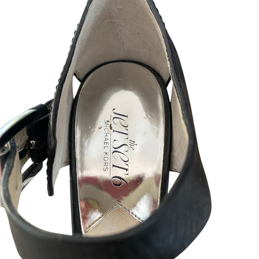 Michael Kors Somerly Platform Studded Leather Espadrille Wedge Sandal size 7 - Picture 5 of 10